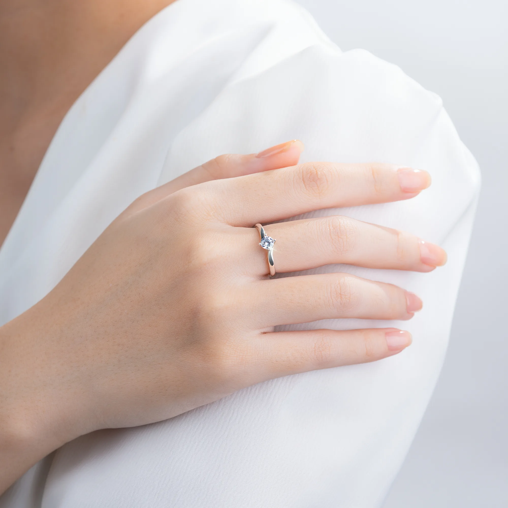 Twisted Four Prongs Trellis Engagement Ring NCH1402 6